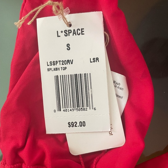 NWT L*Space Red Bikini Top - Picture 4 of 6